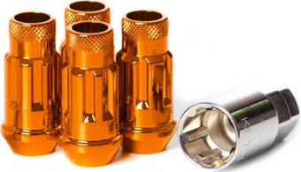 compare product Wheel Mate Muteki SR48 Open End Locking Lug Nut Set of 4 - Orange 12x1.25 48mm **SPECIAL ORDER**
