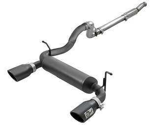 compare product aFe Rebel Series 409 Stainless Steel Cat-Back Exhaust 18-21 Jeep Wrangler JL 2.0L (t) - Black Tip