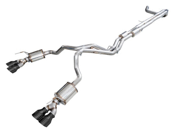compare product AWE Tuning 2021+ Cadillac Escalade 6.2L ESV 0FG Dual Exit Exhaust System w/ 5in Diamond Blk Tips