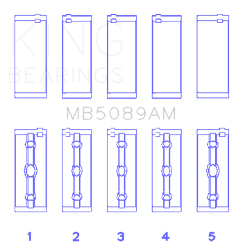compare product King Engine Bearings Toyota 1RZ Crankshaft Main Bearing Set - Size STD