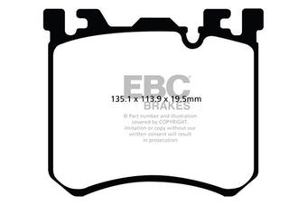 compare product EBC 10+ BMW X5M 4.4 Twin Turbo Yellowstuff Front Brake Pads