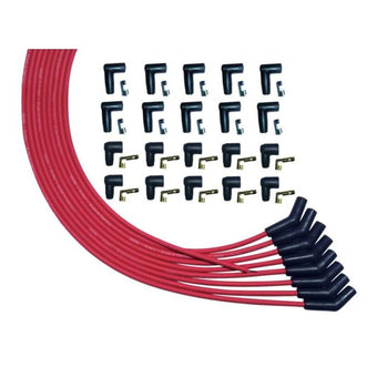 compare product Moroso V8 135 Deg Plug Universal HEI And Non-HEI Ultra Spark Plug Wire Set - Red