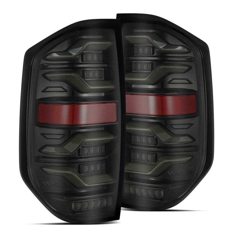 AlphaRex 14 - 21 Toyota Tundra LUXX LED Taillights Alpha Blk w/Activ Light/Seq Signal - My Store