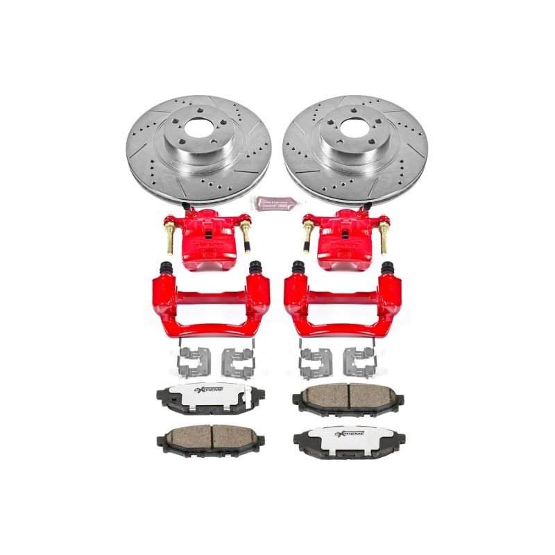 Power Stop 09 - 13 Subaru Forester Rear Z26 Street Warrior Brake Kit w/Calipers - My Store