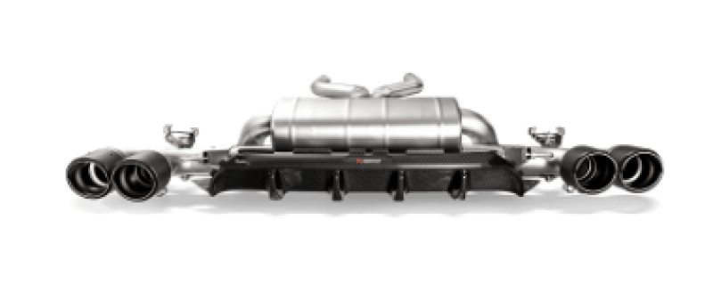 Akrapovic 18+ BMW M5 (F90) Rear Carbon Fiber Diffuser - High Gloss w/ Red/White Akrapovic Logo - My Store