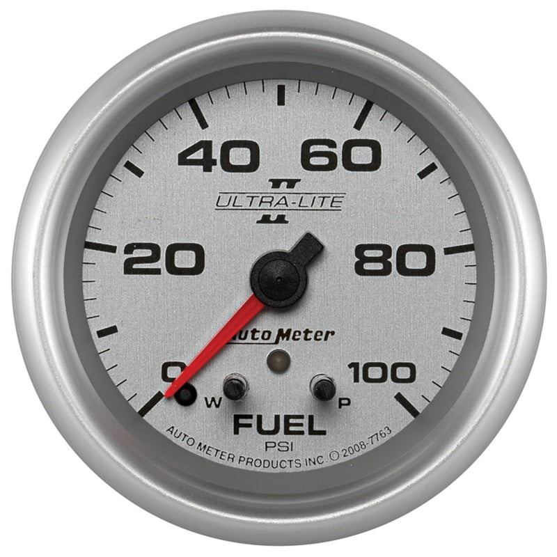Autometer Ultra - Lite II 2 5/8in 0 - 100 PSI Full Sweep Electronic Fuel Pressure Gauge - My Store