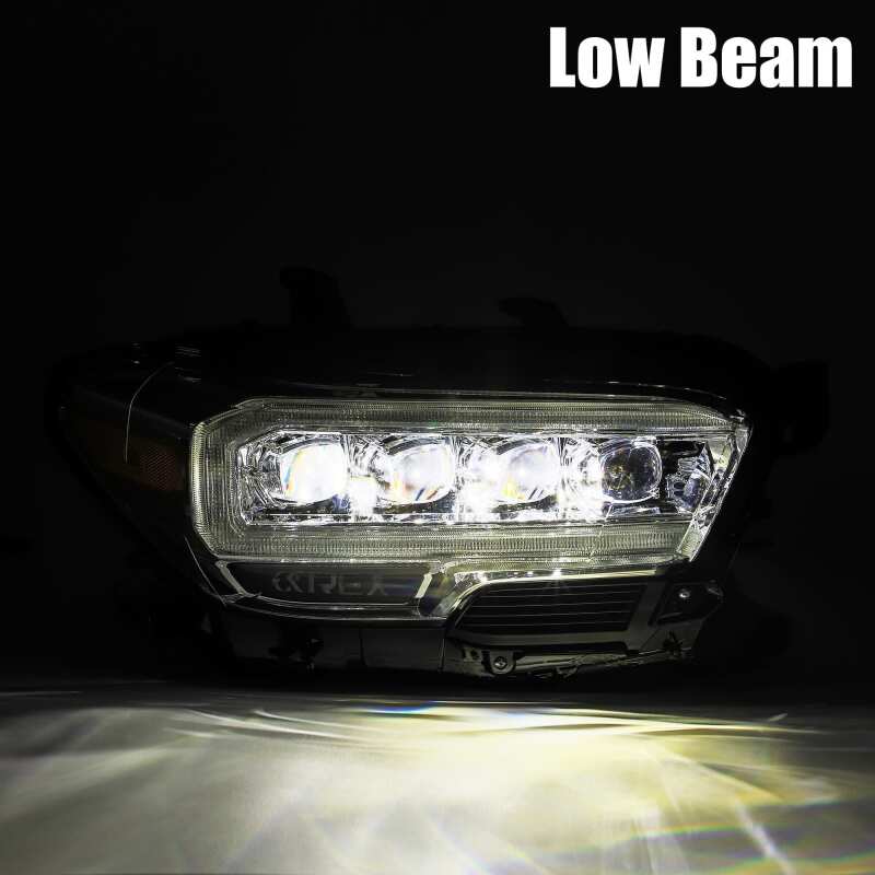 AlphaRex 16 - 20 Toyota Tacoma NOVA LED Projector Headlights Plank Style Black w/Activation Light - My Store