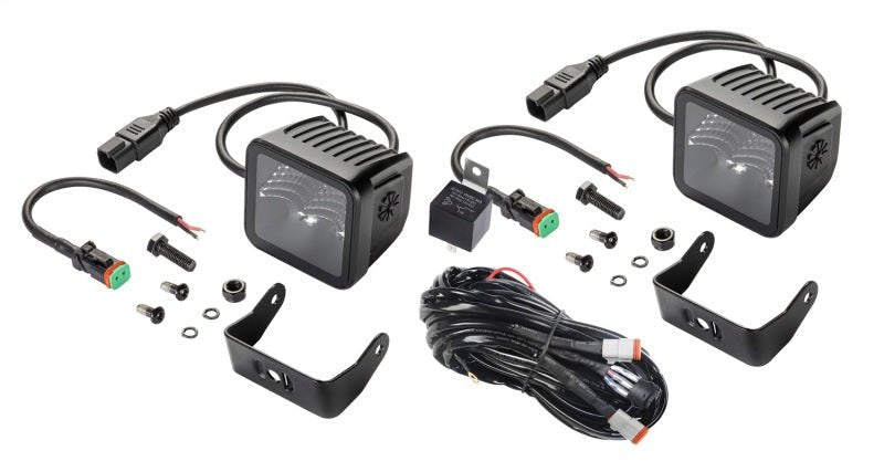 Hella Universal Black Magic 3.2in L.E.D. Cube Kit - Flood Beam - My Store