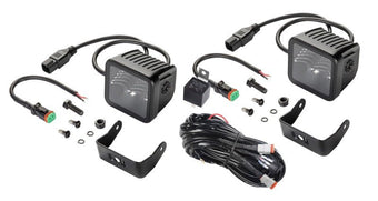 compare product Hella Universal Black Magic 3.2in L.E.D. Cube Kit - Flood Beam