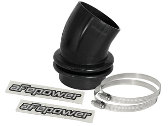 compare product aFe Magnum FORCE Silicone Coupling Kit 3-1/2in ID x 30 Deg. Bellows Elbow - Black