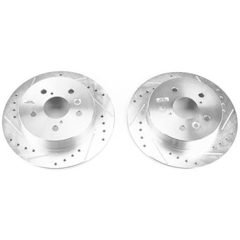 compare product Power Stop 18-19 Toyota Camry Rear Evolution Drilled & Slotted Rotors - Pair