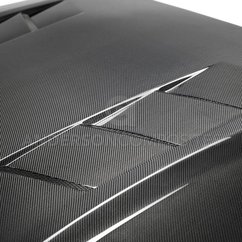 Anderson Composites 2018 Ford Mustang GT Type - SA Style Heat Extractor Double Sided Carbon Fiber Hood - My Store