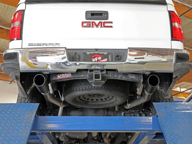 aFe Apollo GT Series Cat - Back Exhaust GM Trucks 09 - 18 V6 - 4.3L/V8 - 4.8/5.3L - Dual Rear Exit Black Tips - My Store
