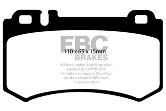 compare product EBC 03-06 Mercedes-Benz CL55 AMG 5.4 Supercharged Yellowstuff Rear Brake Pads