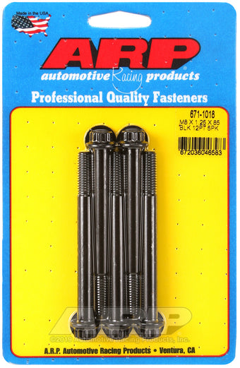 compare product ARP M8 x 1.25 x 85 12pt Black Oxide Bolts (5/pkg)