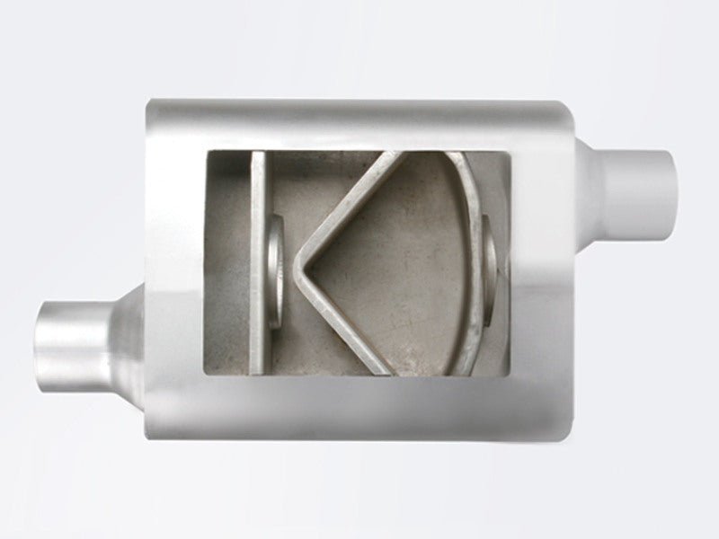 aFe Scorpion Replacement Alum Steel Muffler 2 - 1/2in In/Out Baffled Offset/Offset 13inL x10inW x4inH - My Store