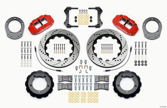 compare product Wilwood Narrow Superlite 4R Front Hat Kit 14.00in Drill Red 76-77 Ford Bronco Dana 44 w/Lines