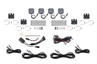 compare product Diode Dynamics Stage Series SXS Rock Light Installer Kit - RGBW M8 w/Controller (4-pack)