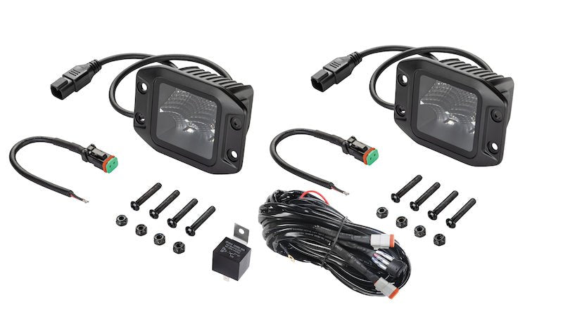 Hella Universal Black Magic 3.2in L.E.D. Cube Kit - Flood Beam (Flush Mount) - My Store