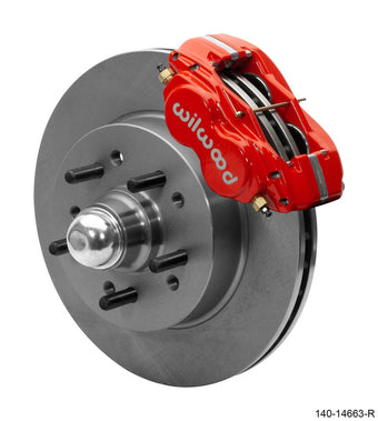 compare product Wilwood Forged Dynalite-M Front Kit 11.5in Red 1 PC Rotor&Hub 58-64 Impala 63-64 Corvette