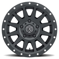 ICON Compression 17x8.5 5x150 25mm Offset 5.75in BS 110.1mm Bore Satin Black Wheel - My Store