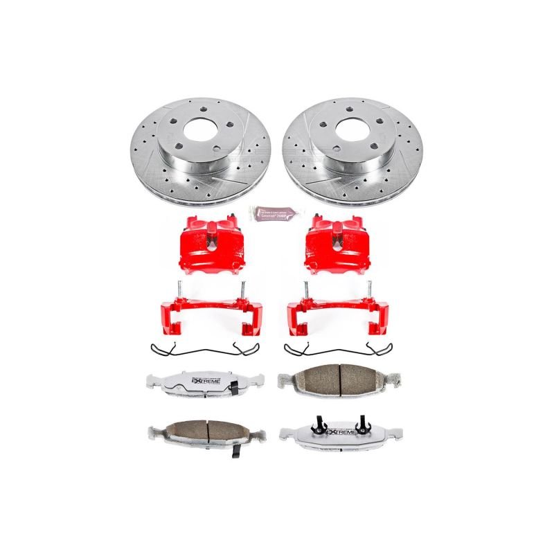 Power Stop 99 - 02 Jeep Grand Cherokee Front Z26 Street Warrior Brake Kit w/Calipers - My Store