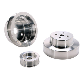 compare product BBK 88-95 GM Truck 4.3 5.0 5.7 Underdrive Pulley Kit - Lightweight CNC Billet Aluminum (3pc)