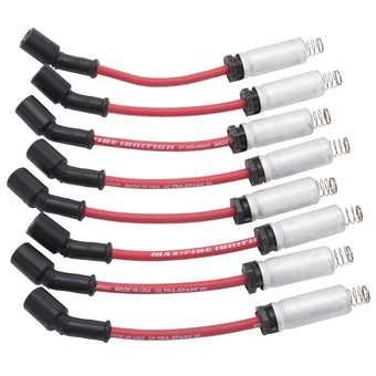 compare product Edelbrock Spark Plug Wire Set Ls Kit w/ Metal Sleeves 99-15 50 Ohm Resistance Red Wire (Set of 8)