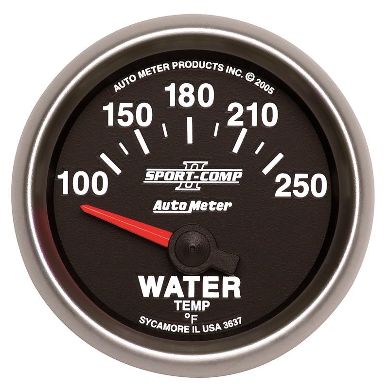 Autometer Sport - Comp II 52mm 100 - 250 F Short Sweep Electronic Water Temperature Gauge - My Store