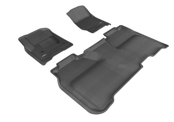 compare product 3D MAXpider 2014-2019 Chevrolet Silverado Crew Cab Kagu 1st & 2nd Row Floormats - Black