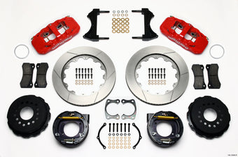 compare product Wilwood AERO4 Rear P-Brake Kit 14.00in Red Big Ford New Style 2.50in Offset