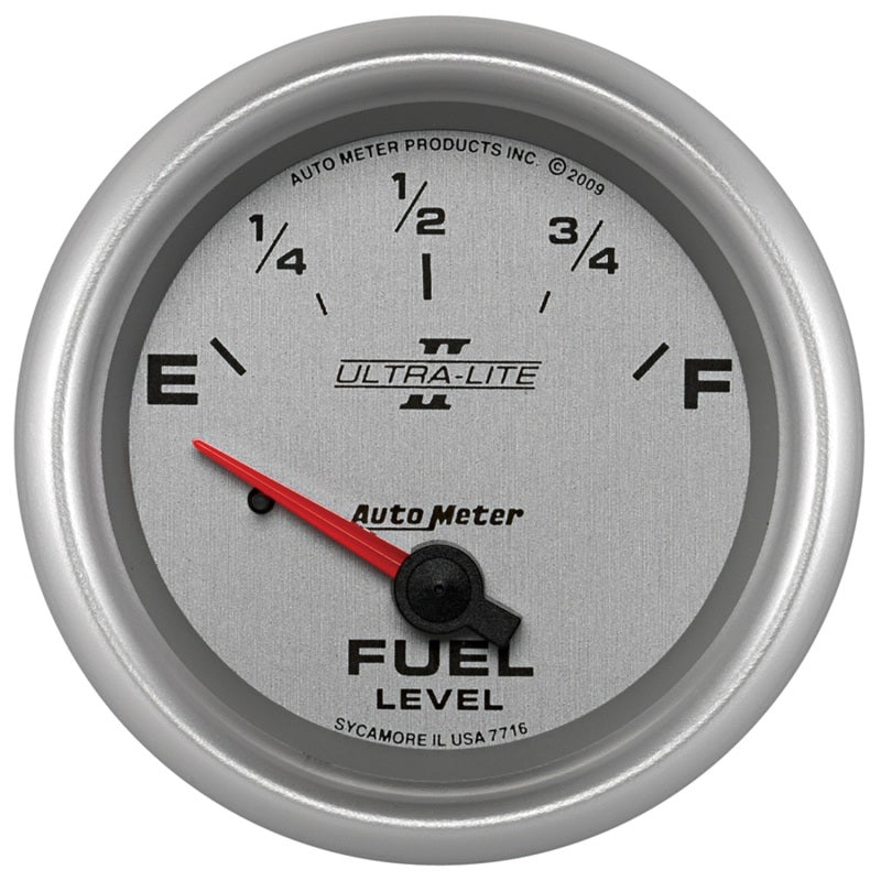 AutoMeter Gauge Fuel Level 2 - 5/8in. 240 Ohm(e) to 33 Ohm(f) Elec Ultra - Lite II - My Store