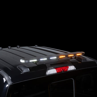 compare product Putco 36In Universal 36In Tri Color Hornet Light (Amber/Blue/White) - LED Stealth Rooftop Strobe Bar