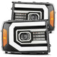 AlphaRex 07 - 13 GMC Sierra 1500 (No Clsc) LUXX - Series LED Proj HL Jet Blk w/Actv Lgt & Seq.Sig / DRL - My Store