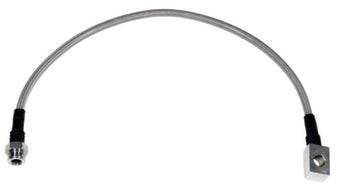 compare product Wilwood 20in OAL Flexline -3 Hose to M10 by 1.00 to 12 Deg. Banjo Bubble Flare