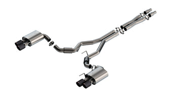 compare product Borla 2024 Ford Mustang GT 5.0L V8 3 in ATAK Catback Non-Active Exhaust- Carbon Fiber Quad Tip