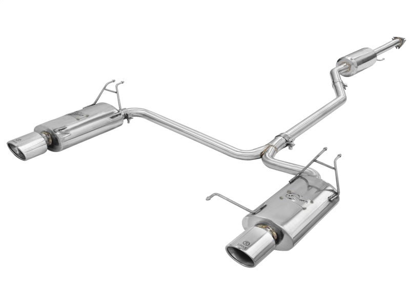 aFe Takeda Exhaust 2.25in to 2in Dia 304SS Cat - Back w/Polished Tips 08 - 12 Honda Accord Coupe V6 3.5L - My Store