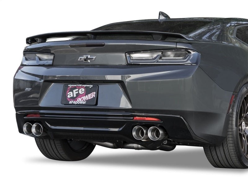 aFe MACHForce XP 3in 304 SS Axle - Back Dual Exhaust (NPP) w/ Polished Tips 16 - 17 Camaro SS V8 - 6.2L - My Store