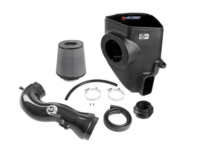aFe 19 - 21 GM Trucks 5.3L/6.2L Track Series Carbon Fiber Cold Air Intake System W/ Pro Dry S Filters - My Store
