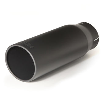 compare product Banks Power Tailpipe Tip Kit - SS Round Straight Cut - Black - 3.5in Tube - 4.38in X 12in