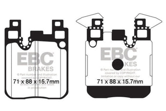 compare product EBC 14-18 BMW M3 3.0 Twin Turbo (F80) Redstuff Rear Brake Pads