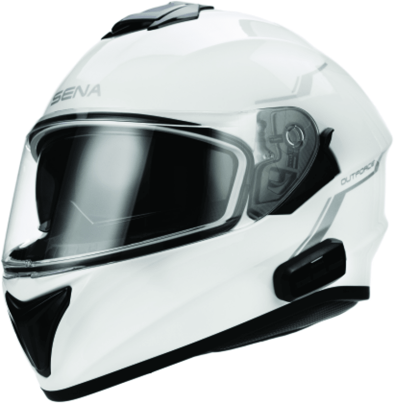 Sena Technologies Outforce Full Face Bluetooth Helmet Glossy White - Large - My Store