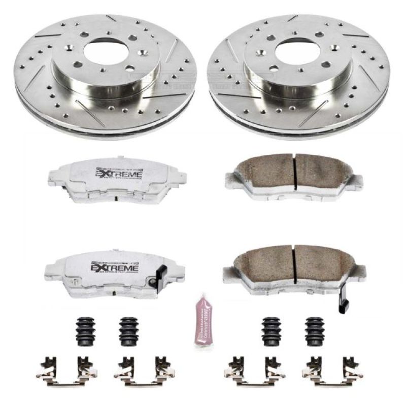Power Stop 93 - 95 Honda Civic Front Z26 Street Warrior Brake Kit - My Store