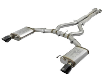 compare product aFe MACHForce XP 3in 304 SS Cat-Back Exhausts w/ Black Tips 15-17 Ford Mustang GT V8-5.0L/V6-3.7L