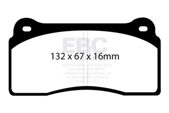 compare product EBC 99-03 Aston Martin DB7 5.9 Redstuff Front Brake Pads