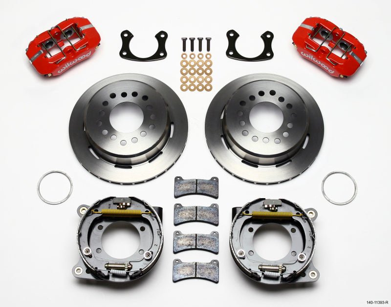 Wilwood Dynapro Low - Profile 11.00in P - Brake Kit - Red Small Ford 2.66in Offset - My Store