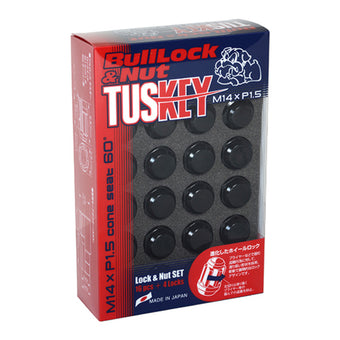 compare product Project Kics 16 LUGS + 4 LOCKS Tuskey Black Bullock And Nut Set - 14X1.50