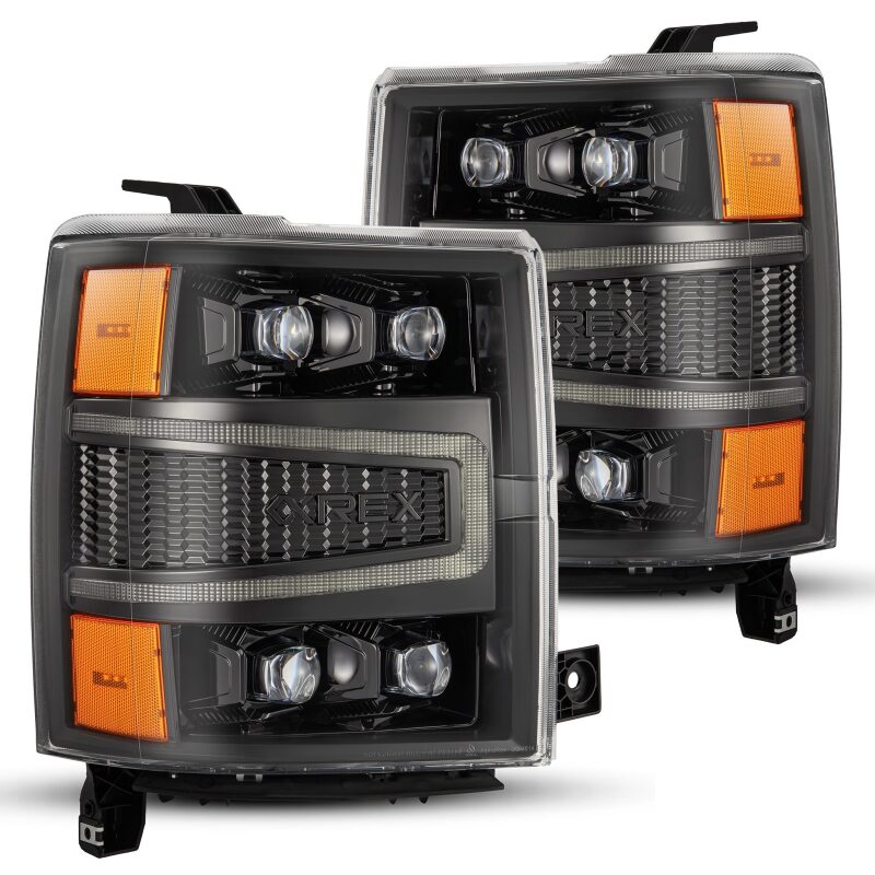 AlphaRex 04 - 15 Chevy 1500 NOVA - Series LED Proj Headlights Alpha BL w/Activ Light/Seq Signal & SB DRL - My Store
