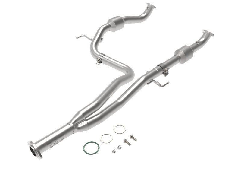 aFe Power Twisted Steel Y - Pipe w/ Cat SS 16 - 20 Toyota Tacoma V6 3.5L (4WD Only) - My Store