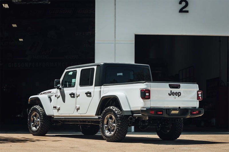 Gibson 20 - 22 Jeep Gladiator JT Rubicon 3.6L 3in Cat - Back Single Exhaust - Black Elite - My Store